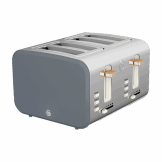 Swan Nordic 1500W 4 Slice Polished Stainless Steel Toaster