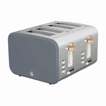 Swan Nordic 1500W 4 Slice Polished Stainless Steel Toaster