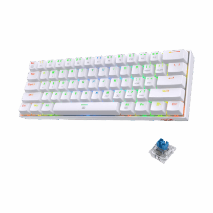 Redragon Dragonborn 61 Key Pink LED Wired Mechanical Gaming Keyboard
