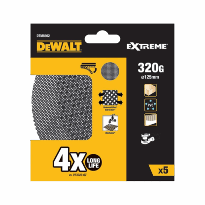 DeWalt 125mm 320G Extreme Mesh Sanding Disc