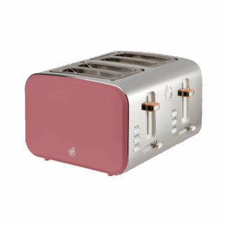 Swan Nordic Fuchsia Rose 1500W Stainless Steel 4 Slice Toaster