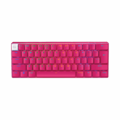 Logitech Pro X 60 Magenta Wireless 60% Gaming Keyboard
