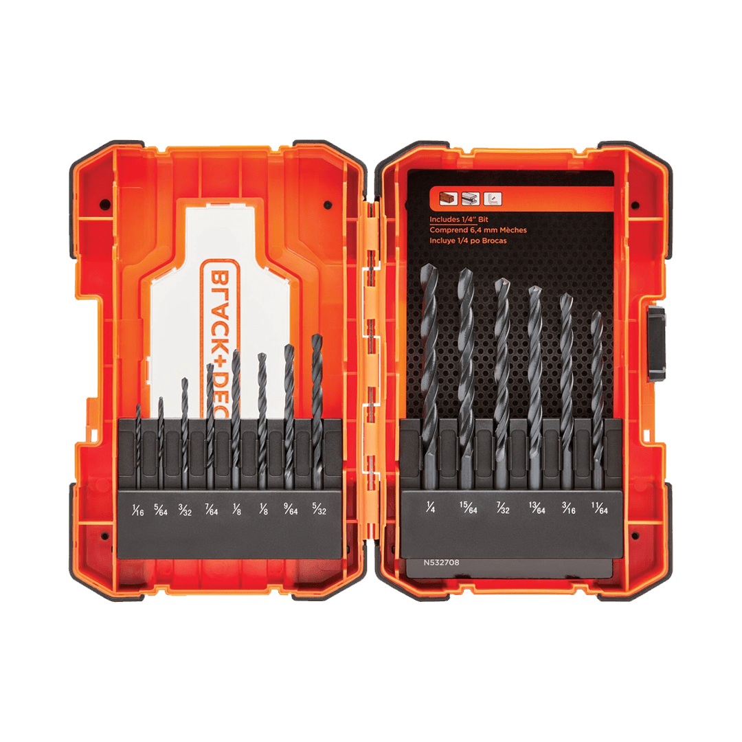 Black+Decker 14-Piece Orange Shell Drill Bit Set - Image 2
