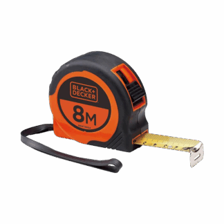 Black+Decker 8m Bi-Material Short Tape Measure